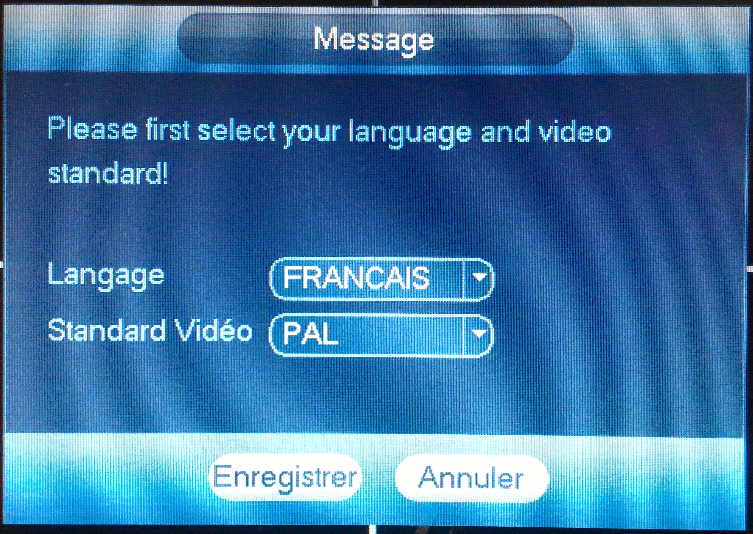 Paramétrer son kit de vidéosurveillance - langue