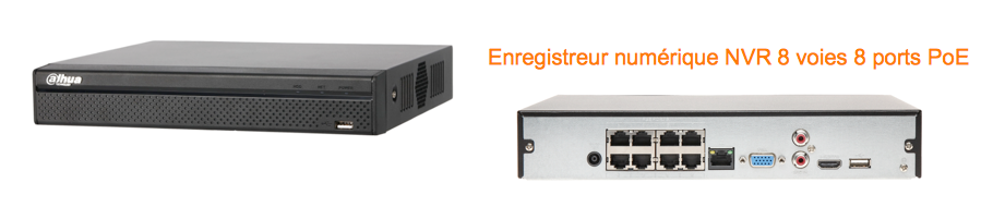 Enregistreur numerique NVR 8 voies POE Enregistreur numerique NVR 8 voies POE