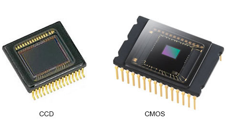 Puce électronique d'un Capteur CCD et Capteur CMOS