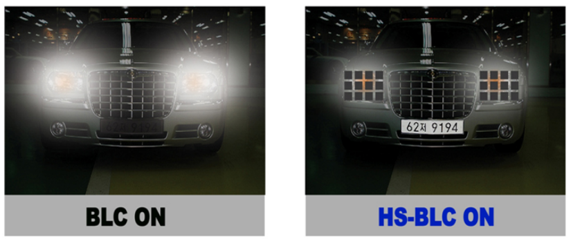 caractéristiques techniques d'une caméra - Image comparative HS BLC