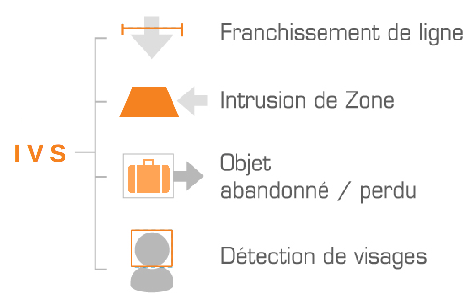 XVR Dahua smart detection IVS visage objet intrusion ligne